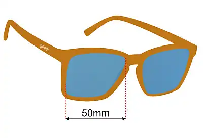 Goodr Never The Big Spoon Replacement Lenses 50mm wide 