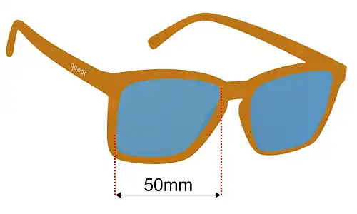 Goodr Never The Big Spoon  Replacement Lenses 50mm wide 