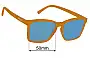 Sunglass Fix Replacement Lenses for Goodr Never The Big Spoon - 50mm Wide 