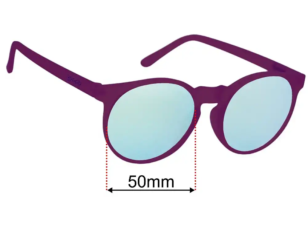 Sunglass Fix Replacement Lenses for Goodr Thanks, They're Vintage  - 50mm Wide
