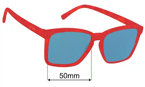 Goodr The Devil's Ketchup  Replacement Lenses 50mm wide 