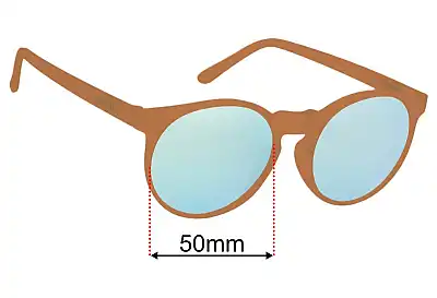 Goodr Tropic Like It's Hot Replacement Lenses 50mm wide 