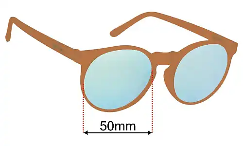 Goodr Tropic Like It's Hot Replacement Lenses 50mm wide 