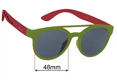 Goodr Watermelon Wasted Replacement Lenses 48mm wide 