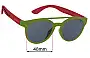 Sunglass Fix Replacement Lenses for Goodr Watermelon Wasted - 48mm Wide 