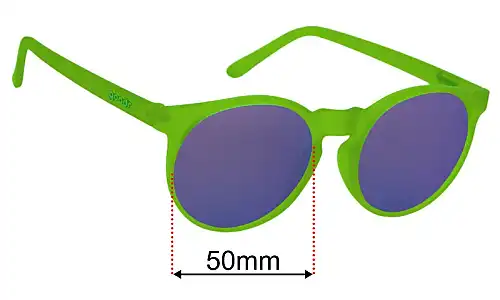 Goodr We're All Mad Down Here  Replacement Lenses 50mm wide 