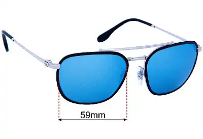 Ray-Ban RB3708 Replacement Lenses 59mm wide 