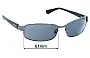 Sunglass Fix Replacement Lenses for Bolle Delancey - 61mm Wide 
