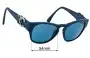 Sunglass Fix Ersatzgläser für Chanel 5455-Q-B - 54mm Wide 