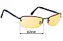 Sunglass Fix Replacement Lenses for Dirty Dog Spike - 62mm Wide 