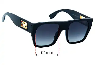 Fendi FE 40124I Replacement Lenses 54mm wide 