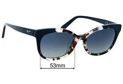 Maui Jim MJ759 Ilima Replacement Lenses 53mm wide 