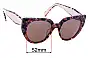 Sunglass Fix Replacement Lenses for Prada PR14WS & SPR14W - 52mm Wide 