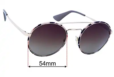 Prada SPR51S Ersatzgläser 54mm wide 