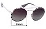 Sunglass Fix Replacement Lenses for Prada SPR51S - 54mm Wide 