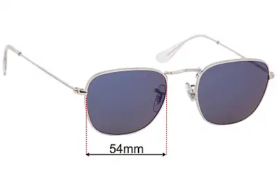Ray-Ban RB3857 Frank Replacement Lenses 54mm wide 