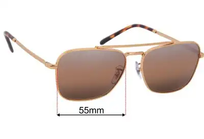 Ray-Ban RB3636 New Caravan Replacement Lenses 55mm wide 