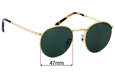 Ray-Ban RB3637 New Round Ersatzgläser 47mm wide 