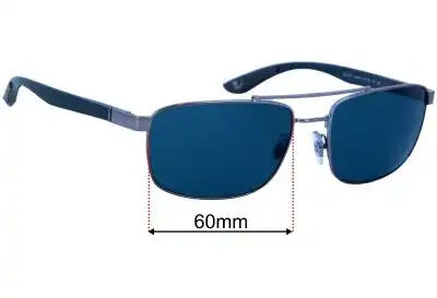 Ray-Ban RB3737 Replacement Lenses 60mm wide 
