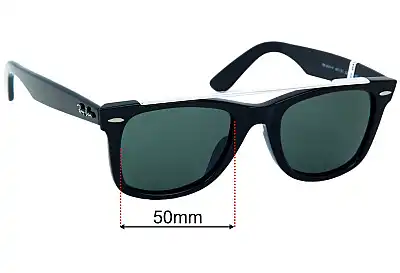 Ray-Ban RB4540 Wayfarer Double Bridge Replacement Lenses 50mm wide 