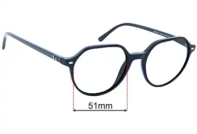 Ray-Ban RB5395 Thalia Optics Replacement Lenses 51mm wide 