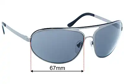 Bvlgari 5009 Replacement Lenses 67mm wide 