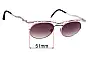 Sunglass Fix Replacement Lenses for Cazal Mod 279 - 51mm Wide 