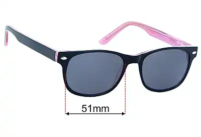 Coast Eyewear CT517 Replacement Lenses 51mm wide 
