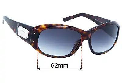 Dolce & Gabbana DG3029 Replacement Lenses 62mm wide 