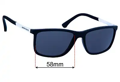 Emporio Armani EA4058 Replacement Lenses 58mm wide 
