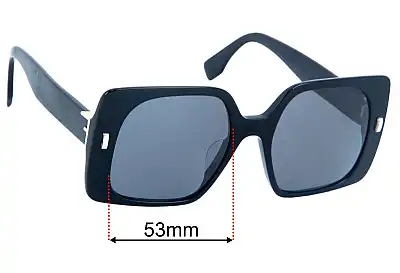 Fendi FE 40036U Replacement Lenses 53mm wide 