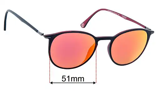 Sunglass Fix Replacement Lenses for Jaguar Mod. 36808 - 51mm Wide Jaguar Mod. 36808 Replacement Lenses 51mm wide
