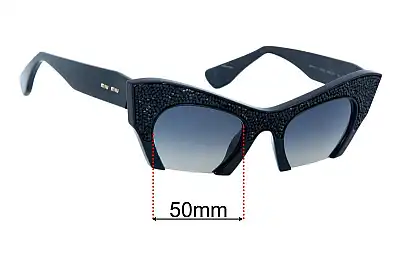 Miu Miu SMU01Q Lentes de Repuesto 50mm wide 