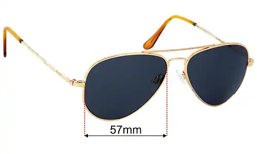 Randolph Engineering Concorde Aviator Replacement Lenses 57mm wide 