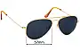 Sunglass Fix Replacement Lenses for Randolph Engineering Concorde Aviator - 57mm Wide 