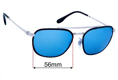 Ray-Ban RB3708 Replacement Lenses 56mm wide 