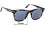 Sunglass Fix Ersatzgläser für Tom Ford Brooklyn TF833 - 54mm Wide 