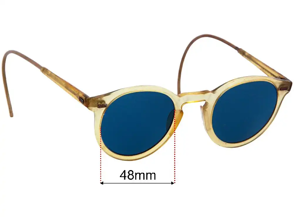 Sunglass Fix Replacement Lenses for Willson Vintage Round Safety - 48mm Wide