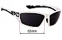 Sunglass Fix Replacement Lenses for Briko 014173 - 62mm Wide 