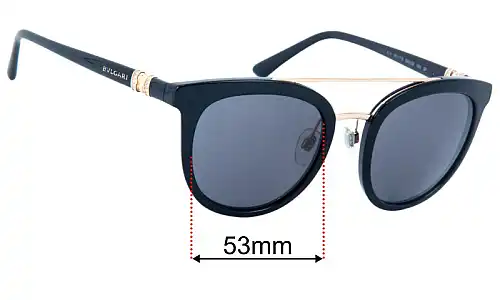 Bvlgari 8184-B-F Replacement Lenses 53mm wide 