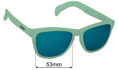 Goodr Dawn Of A New Sage  Replacement Lenses 53mm wide 