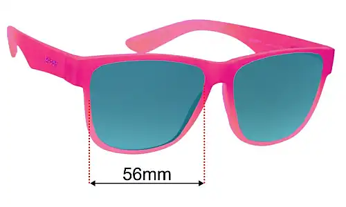 Goodr Do You Even Pistol, Flamingo  Lentes de Repuesto 56mm wide 