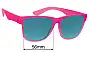 Sunglass Fix Lentes de Repuesto para Goodr Do You Even Pistol, Flamingo - 56mm Wide 