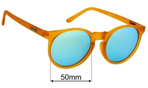 Goodr Freshly Baked Man Buns Replacement Lenses 50mm wide 