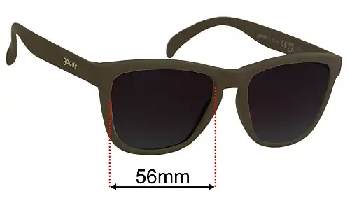 Goodr Just Knock It On!   Replacement Lenses 56mm wide 