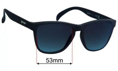 Goodr Mick and Keith's Midnight Ramble  Replacement Lenses 53mm wide 