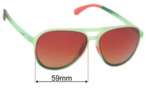 Goodr Mo-Jito, Mo-Problems Replacement Lenses 59mm wide 