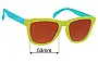 Sunglass Fix Ersatzgläser für Goodr Pineapple Painkillers - 53mm Wide 