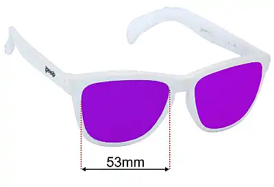 Goodr Side Scroll Eye Roll Replacement Lenses 53mm wide 
