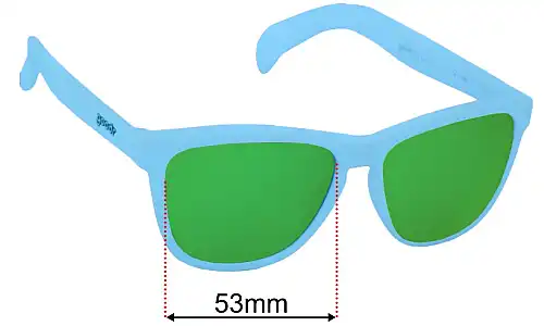 Goodr Sunbathing With Wizards  Replacement Lenses 53mm wide 